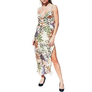 NEW SUKISO penelope satin bustier slip dress in peach